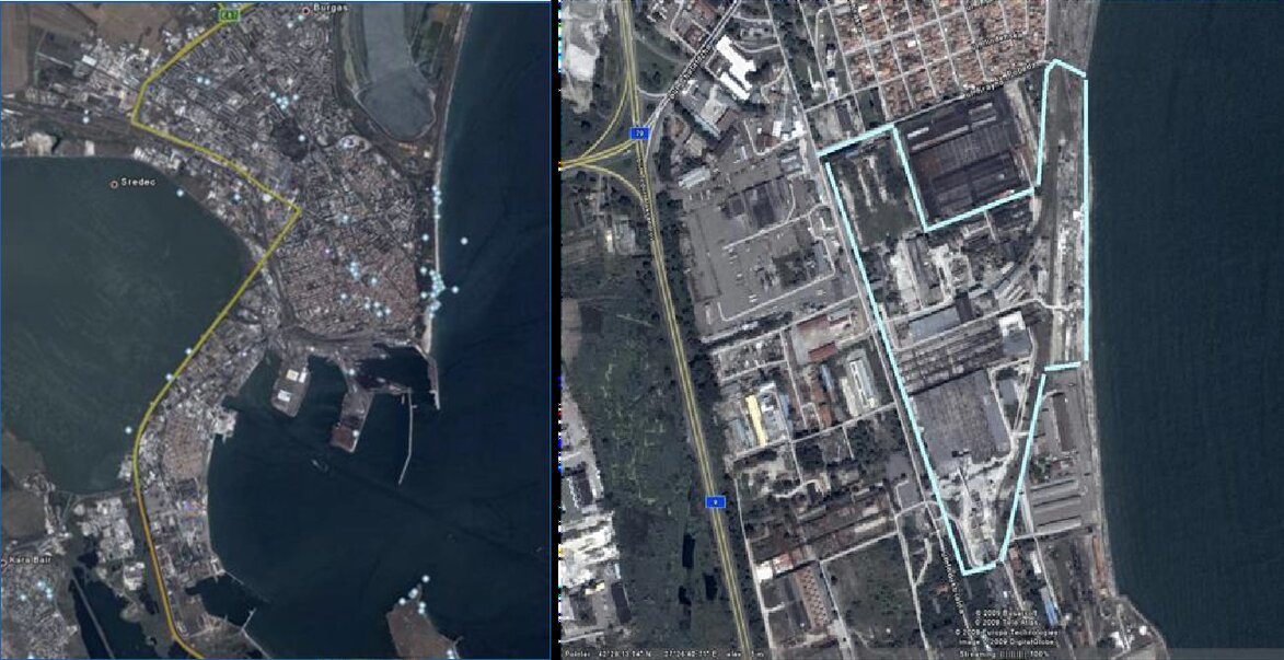 Cadastral boundary of the parcel